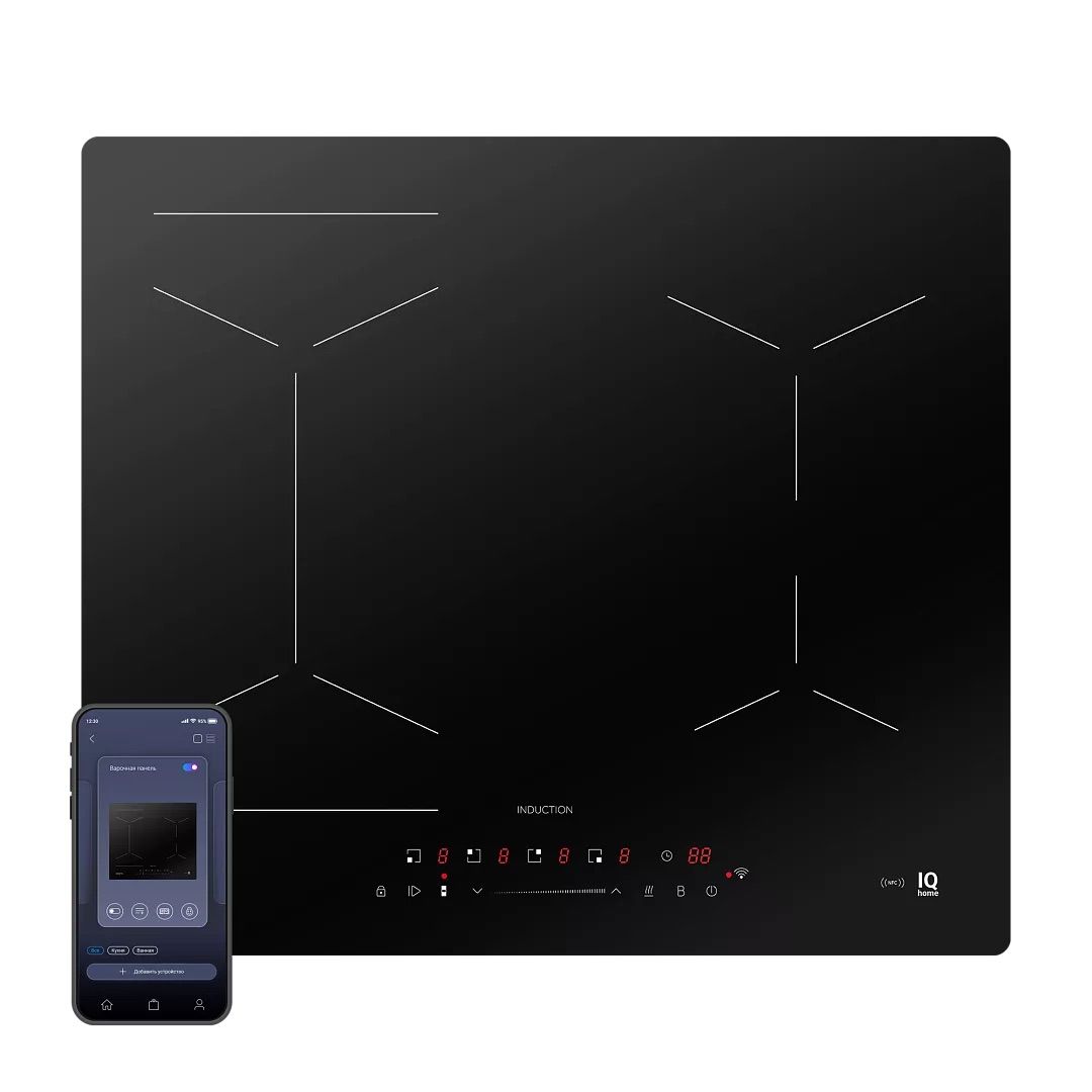 Индукционная варочная панель Polaris PBHI6431FB Wi-Fi IQ Home